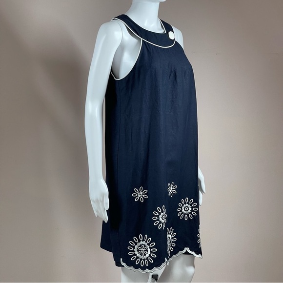 Jessica Howard Sleeveless Linen-blend Petite Dress size 12P - Picture 2 of 12